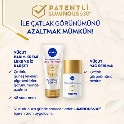 NIVEA Luminous Stretch Mark Serum - Body Moisturizer for Stretch Marks with LUMINOUS630, Long-Lasting Hydration & Anti-S