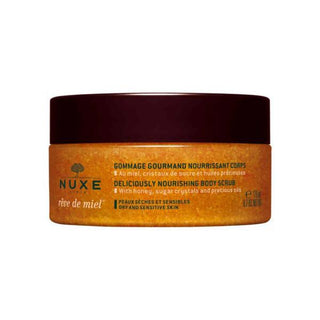 Nuxe Reve de Miel: Deliciously Nourishing Honey Body Scrub - Exfoliates & Smooths Dry, Sensitive Skin - Paraben Free, Natural Exfoliation Nuxe Reve de Miel Honey Body Scrub - For Dry & Sensitive Skin Nuxe Reve de Miel, body scrub, honey body scrub, dry skin scrub, sensitive skin scrub, nourishing body scrub, paraben free body scrub, exfoliating body scrub, natural body scrub, body exfoliant, skin smoothing, moisturizing scrub, honey scrub, dry skin treatment, sensitive skin treatment, paraben-free, natural 