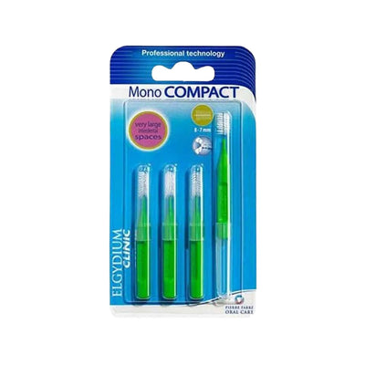 Elgydium Clinic Mono Compact Toothbrush - Green Interface for Efficient Oral Hygiene