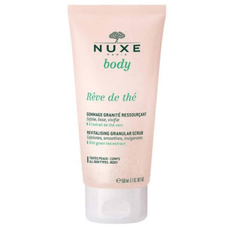 Nuxe Reve de The Body Scrub: Natural Exfoliating Scrub for Smooth & Revitalized Skin | Gentle Plant-Based Exfoliator Nuxe Body Scrub: Natural Exfoliating for Smooth, Glowing Skin body scrub, exfoliating scrub, natural body scrub, reve de the, skin revitalizing scrub, gentle body exfoliator, plant based scrub, Nuxe body scrub, Nuxe, body exfoliator, natural scrub, plant-based, crushed ice texture, green tea, antioxidant, radiant skin, smooth skin, skincare, beauty, personal care, women's skincare, gentle exf