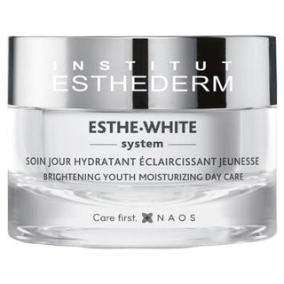 Institut Esthederm Esthe White Day Cream - Anti-Aging Moisturizer for Hyperpigmentation, 1.69 fl oz Institut Esthederm Esthe White Day Cream - Anti-Aging & Hyperpigmentation day cream, moisturizing cream, anti-aging cream, hyperpigmentation treatment, Institut Esthederm Esthe White, skincare, skin care, face cream, morning skincare routine, anti-aging skincare, hyperpigmentation solution, etnic skin care, genetic skin care, hormonal skin care, skin discoloration treatment, radiant skin, even-toned complexio