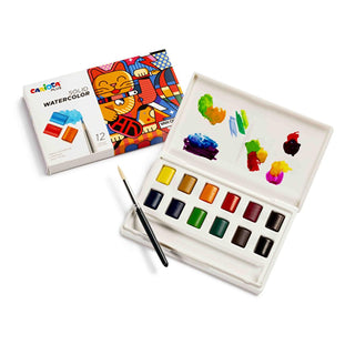 Carioca Plus 12-Color Watercolor Paint Set with Brush - High-Quality Art Supplies for Children and Enthusiasts Carioca Plus 12-Color Watercolor Paint Set - Art Supplies watercolor paint set, art supplies for children, Carioca Plus art products, 12-color watercolor, high-quality art materials, art class supplies, children's art supplies, watercolor painting, art enthusiasts, educational art tools