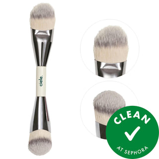 Ciele Dual-Ended Blush Brush: Achieve Precise, Smooth, and Buildable Coverage with Synthetic Bristles - Professional Makeup Finish Ciele Dual Blush Brush: Precise, Smooth Application | Synthetic blush brush, dual ended blush brush, synthetic blush brush, makeup brush, precise blush application, smooth blush application, ciele brush, blush brush for buildable coverage, makeup brushes, face brushes, dual brush, buildable coverage, precise application, smooth application, blush, makeup, cosmetics, beauty, make