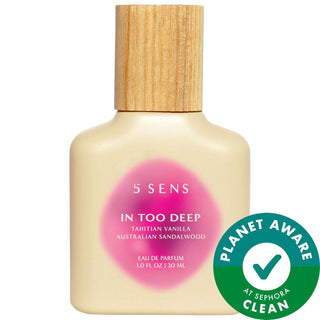 In Too Deep Eau de Parfum - Warm & Sweet Gourmand Scent with Tahitian Vanilla & Australian Sandalwood In Too Deep Eau de Parfum - Warm & Sweet Gourmand Scent Eau de Parfum, Warm & Spicy fragrance, Tahitian Vanilla fragrance, Australian Sandalwood scent, Clean beauty products, Women's Perfume, Fragrance, Perfume, Warm & Sweet Gourmands, Sustainable Fragrance, Eco-Friendly Beauty, Clean Beauty, Planet Aware Products