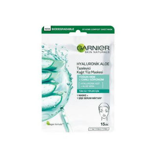 Garnier Hyaluronic Aloe Vera Hydrating Face Mask - Refreshing & Revitalizing Sheet Mask for Dry Skin, Intense Moisture & Soothing Comfort Garnier Hyaluronic Aloe Face Mask: Hydrate & Revitalize Skin hyaluronic acid face mask, aloe vera sheet mask, hydrating face mask, refreshing face mask, skin revitalization mask, Garnier face mask, sheet mask for dry skin, beauty face mask, hyaluronic acid,aloe vera, sheet mask, face mask, dry skin, hydrating, refreshing, revitalizing, beauty, skincare, facial treatment, 