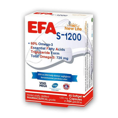 New Life Omega-3 Fish Oil Supplement - 45 Capsules - High Purity EPA & DHA for Heart & Brain Health