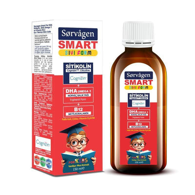 Sorvagen Smart Liquid Citicoline Supplement - DHA & B12 | 150 ml
