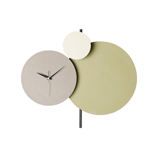 Muyika Handmade Metal Wall Clock - Unique Decorative Silent Sweep Clock for Home and Office (Green-Grey-Cream) Muyika Handmade Metal Wall Clock - Silent Sweep Decor handmade wall clock, metal wall clock, decorative clock, silent sweep clock, custom painted clock, unique home decor, artisanal decor, office decor, living room decor, handmade metal clock, Muyika, wall clock, home accessories, interior design, clock with silent mechanism
