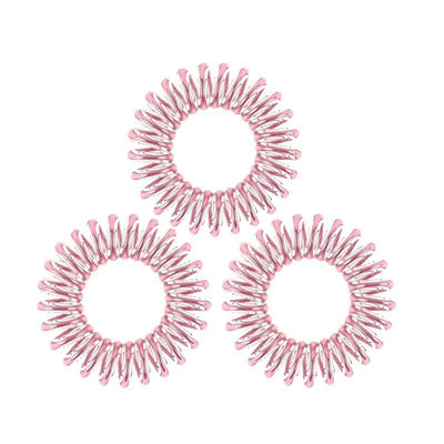 Invisibobble Rose Muse 3-Pack Hair Ties - Stylish, Gentle, and Convenient Hair Accessories