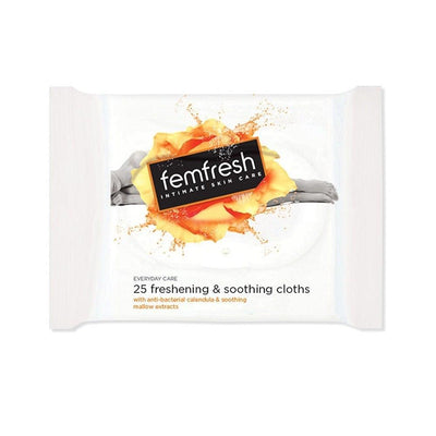 Femfresh Intimate Wet Wipes - Gentle pH Balanced Formula for Women - 25 Count