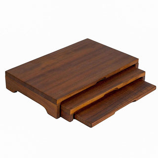 Lava Cast Iroko Wooden Serving Board Set - Durable Rectangular Cutting Board for Meat and Food Serving, 9.84 x 15.75 inches Lava Cast Iroko Wood Serving Board Set - Durable & Natural wooden serving board, cutting board set, Lava cast serving board, Iroko wood kitchenware, rectangular serving board, serving platter, cutting board, kitchen decor, rustic kitchenware, durable servingware