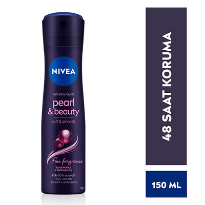 Nivea Pearl & Beauty Deodorant Spray for Women - 48 Hour Protection, Alcohol-Free, Dermatologically Tested