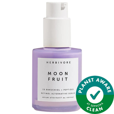 Moon Fruit: 1% Bakuchiol + Peptides Retinol Alternative Serum | Vegan, Cruelty-Free Anti-Aging for Fine Lines, Wrinkles 