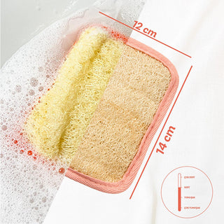 Balmy Nektari Soap-Filled Loofah Bath Sponge: Natural Exfoliating Loofah with Nectarine & Lemongrass - Deep Cleansing, Skin Renewal Balmy Nektari Soap Loofah: Exfoliating Bath Sponge - Natural Cleanse bath loofah, soap filled loofah, natural exfoliating loofah, nectarine lemongrass soap, natural bath soap, exfoliating bath sponge, deep cleansing loofah, Balmy Nektari, bath scrubber, skin renewal, bath sponge, exfoliating sponge, natural soap, loofah, body scrub, shower, cleansing, exfoliation, skincare, per