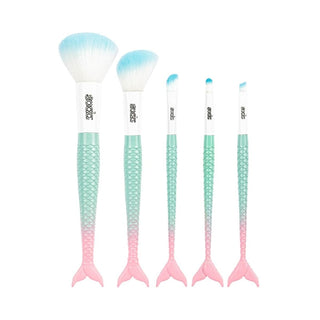 Soda Makeup Brush Set - 5 Piece Mermaid Tail Design for Travel & Daily Use Soda 5-Piece Makeup Brush Set - Mermaid Tail Design makeup brush set, travel makeup brushes, synthetic bristle brushes, themed makeup accessories, mermaid tail design, cosmetic brushes, makeup essentials, beauty tools, travel beauty products