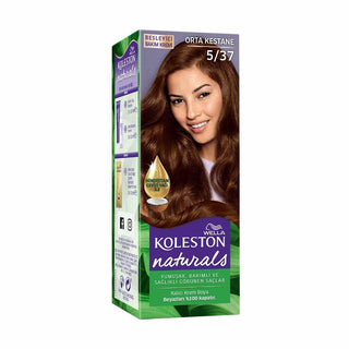 Wella Koleston Naturals Medium Chestnut 5/37 Hair Dye: Long Lasting Color & Gray Coverage with Nourishing Coconut Oil Wella Medium Brown Hair Dye: Gray Coverage & Coconut Oil hair dye, hair color, gray coverage hair dye, coconut oil hair dye, permanent hair color, medium brown hair dye, at home hair color, hair coloring kit, hair coloring, hair color cream, long lasting hair dye, natural hair dye, hair dye for women, hair dye for men, coconut oil, hair care, beauty, personal care, hair treatment, gray hair 