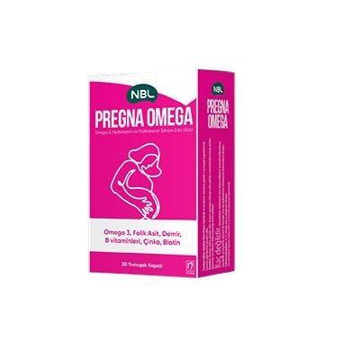 NBL Prenatal Supplement with Omega-3, Folic Acid, and B Vitamins for Pregnant Women - NBL Pregna Omega 30 Soft Capsules