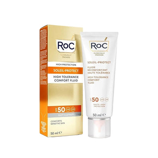 RoC Sensitive Skin Facial Sunscreen SPF50+ 50ml - High Protection for Sensitive Facial Skin RoC Sensitive Skin Sunscreen SPF50+ - High Facial Protection sensitive skin sunscreen, facial sunscreen SPF50+, RoC sunscreen, high SPF facial protection, sunscreen for sensitive facial skin, sensitive skin care, facial protection, sun protection, SPF50+ sunscreen, daily sunscreen, outdoor activities sunscreen