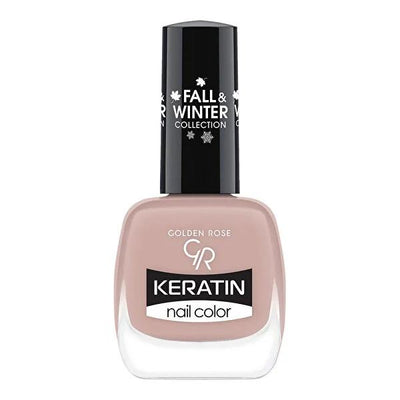 Golden Rose Keratin Nail Polish - Long-Lasting Color & Shine for Healthy Nails