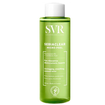 SVR Sebiaclear Micro Peel: Pore Tightening Toner with Salicylic & Niacinamide for Blackhead & Acne Treatment, Refining &