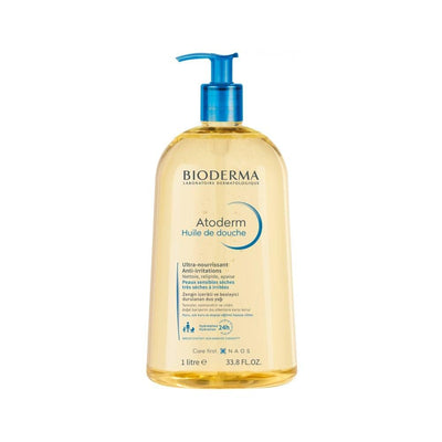Bioderma Atoderm Shower Oil 1L - Moisturizing & Gentle Cleansing for Dry, Sensitive Skin