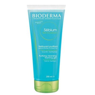 Bioderma Sebium Foaming Gel 200ml - Dermatologically Tested Face Wash for Oily Skin, Soap-Free & Paraben-Free Bioderma Sebium Foaming Gel 200ml - Gentle Face Wash for Oily Skin Bioderma Sebium Foaming Gel, facial cleanser for oily skin, dermatologically tested face wash, soap-free cleanser, paraben-free skincare, acne prone skin care, oily skin care, combination skin care, gentle face wash, zinc sulfate, copper sulfate, D.A.F.™ Complex