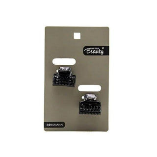 For Your Beauty Black Stone Hair Clips - Pack of 2, 6 Teeth Design For Your Beauty Black Stone Hair Clips - Pack of 2 hair clip, black hair accessory, stone hair clip, double pack hair clips, For Your Beauty hair products, hair accessories, beauty products, stylish hair clips, elegant hair accessories, hair styling, beauty and personal grooming