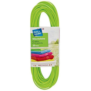 Flink & Sauber Steel Core Clothesline - 20 Meters Weatherproof Laundry Washing Line for Durable Outdoor Clothes Drying Flink & Sauber Clothesline: Durable Weatherproof Laundry Line clothesline, washing line, laundry line, steel core clothesline, weatherproof clothesline, 20 meter clothesline, durable clothesline, outdoor clothes drying, clothes line, plastic coated clothesline, clothes drying, outdoor drying, laundry, clothes, drying line, washing, air dry, rust-resistant, corrosion-resistant, strong clothe