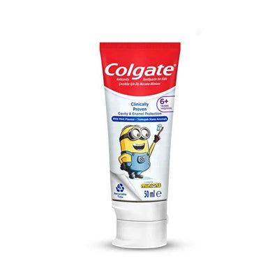 Colgate Children's Toothpaste Minions 50ml - Gentle, Mint Flavored, Tooth Decay Prevention for Kids