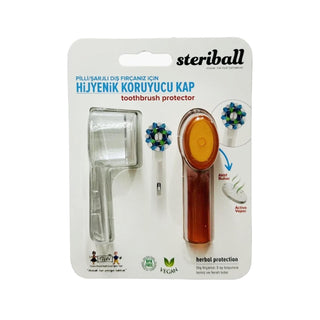 Steriball Hygienic Toothbrush Holder for Electric Toothbrush - Black and Orange Steriball Hygienic Toothbrush Holder - Black & Orange toothbrush holder, hygienic toothbrush holder, electric toothbrush holder, Steriball toothbrush holder, bathroom organizer, oral hygiene products, bathroom accessories, electric toothbrush accessories, Steriball products