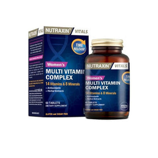 Nutraxin Multivitamin & Mineral Complex For Women - Women's Health Supplement - 60 Tablets Nutraxin Multivitamin for Women - 60 Tablets Multivitamin for Women, Vitamin and Mineral Supplement, Women's Health Supplements, Dietary Supplement, Nutritional Support for Women, Health Supplements, Women's Nutrition, Vitamin Supplement, Mineral Supplement, Women's Health and Wellness