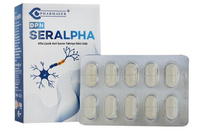 Seralpha Alpha Lipoic Acid 30 Tablets - Powerful Antioxidant & Anti-Aging Dietary Supplement for Overall Wellness