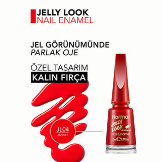 Flormar Scarlet Jelly Nail Polish: High Shine, Gel Effect, Long Lasting, Intense Pigment - Red Jelly Polish Flormar Scarlet Jelly Nail Polish: Gel Effect, High Shine Jelly nail polish, Gel effect nail polish, High shine nail polish, Long lasting nail polish, Pigmented nail polish, Scarlet nail polish, Red jelly nail polish, Glossy nail polish, Flormar nail polish, Quick dry nail polish, Nail polish, Nail color, Scarlet, Red, Jelly polish, Gel polish, High shine, Long lasting, Pigmented, Flormar, Quick dry, 