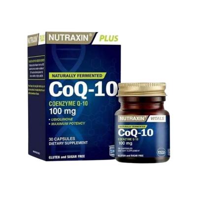 Nutraxin CoQ-10: Boost Energy & Antioxidant Support - 30 Gluten-Free, Halal Coenzyme Q10 Supplement Capsules
