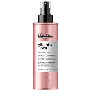 Vitamino 10-In-1 Color Care Leave-In Conditioner Spray - Protects Color, Detangles, Adds Shine & Heat Protection Up to 450°F Vitamino 10-In-1 Leave-In Conditioner: Protect Color & Shine Leave-In Conditioner Spray, Color Care Hair Product, Heat Protectant for Hair, Color Processed Hair Care, Antioxidant Hair Treatment, Hair Care for Color-Treated Hair, Multi-Benefit Hair Product, Resveratrol Hair Care, Heat Protection Up to 450°F, Hair Detangling Spray, Frizz Reduction Hair Product, Hair Shine Enhancement, H