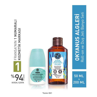 Okyanus - Oceanic Bath Set with Roll-on Deodorant & Moisturizing Shower Gel Okyanus Oceanic Bath Set - Roll-on Deodorant & Shower Gel Banyo Seti, Roll-on Deodorant, Duş Jeli, Okyanus Algleri, Personal Hygiene Products, Bath Set, Oceanic Scent, Moisturizing Shower Gel, Antiperspirant Deodorant, Natural Ingredients, Luxury Bathing, Ocean-Inspired, Refreshing Scent, Hydrating Shower Gel, Long-Lasting Odor Protection