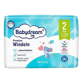 Babydream Baby Diapers, Size 2, 36 Count - Absorbent, Comfortable, Latex-Free Diapers for Newborns Babydream Baby Diapers - Absorbent & Comfortable baby diapers, absorbent diapers, comfortable diapers, dermatologically approved diapers, latex-free diapers, perfume-free diapers, newborn diapers, baby hygiene, diapering solutions