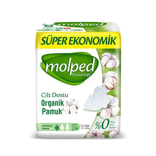 Molped Pure & Soft: 24-Count Ultra Soft Hypoallergenic Menstrual Pads for Sensitive Skin - Chlorine & Nylon Free Feminine Hygiene Molped Pure & Soft Pads: Hypoallergenic Comfort & Protection hygienic pads, menstrual pads, feminine hygiene, sensitive skin pads, soft menstrual pads, hypoallergenic pads, chlorine free pads, cotton menstrual pads, Molped pads, pure and soft pads, feminine care, period protection, women's health, comfort, breathability, natural materials, hypoallergenic, chlorine-free, nylon-fre