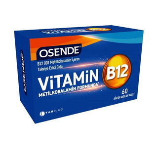 osende vitamin b12 1000 mcg dissolvable tablets, bottle of osende vitamin b12 tablets, close up of osende b12 tablets Osende Vitamin B12 1000 mcg - Dissolvable Tablets | 60 Count Osende Vitamin B12 1000 mcg Dissolvable Tablets osende, vitamin-b12, 1000-mcg, dissolvable-tablets, chewable, dietary-supplement, health, wellness, adults, ai-generated
