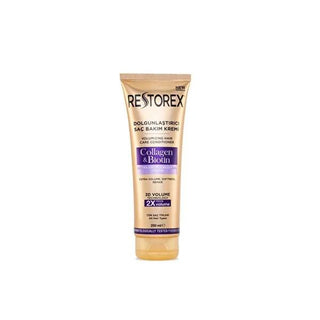 Restorex Collagen & Biotin Hair Care Cream - Nourishing, Volumizing, and Repairing for All Hair Types - 8.45 fl oz Restorex Collagen Hair Care Cream - Nourishing & Volumizing hair care cream, collagen hair treatment, biotin hair repair, nourishing hair cream, volumizing hair product, hair nourishment, hair repair, hair volumizing, collagen, biotin, hair care, hair treatment, Restorex