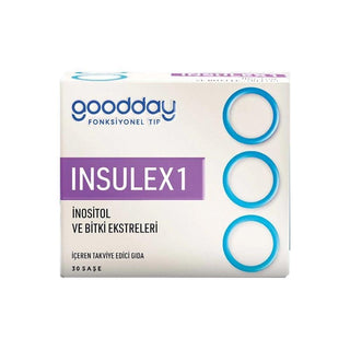 Goodday İnsulex 1 Dietary Supplement - Inositol, Herbal Extracts, Zinc, Chromium, Vitamin B6 - 30 Sachets for Nutritional Support and Wellness Goodday İnsulex 1 - Inositol & Herbal Extracts Supplement dietary supplement, inositol supplement, herbal extracts, zinc supplement, chromium supplement, Vitamin B6, nutritional support, health supplement, wellness, Goodday İnsulex 1, nutritional wellness, metabolic support, hormonal balance, immune function support