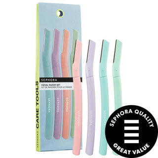 Facial Razor Set: Achieve Smooth, Hair-Free Skin - Dermaplaning Tool, Peach Fuzz Remover, and Brow Shaper - 4 High-Quality Razors Facial Razor Set: Smooth Skin & Peach Fuzz Removal facial razor, peach fuzz remover, dermaplaning tool, brow shaper, facial hair removal, face shaver women, dermaplane razor, eyebrow razor, women's facial razor, facial hair remover, smoother skin, hair removal, even skin texture, convenient tool, brow shaping, high-quality razors, ergonomic handle, travel pouch, makeup applicatio