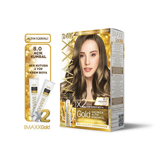 Maxx Deluxe Golden Beauty 8.0 Açık Kumral Hair Dye: 24K Gold Infused for Vibrant, Long-Lasting Light Ash Blonde Color & Shine Maxx Deluxe Golden Hair Dye: 24K Gold, Vibrant Color & Shine hair dye, golden blonde hair dye, 24k gold hair dye, hair color, hair coloring, maxx deluxe hair dye, açık kumral hair dye, light ash blonde hair dye, hair shine, hair strengthening, anti-aging hair care, gray coverage, hair treatment, avocado oil, hair conditioner, hair serum, golden hair, blonde hair, light ash blonde, pe