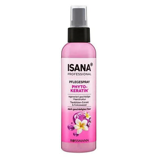 Isana Professional Phyto Keratin Hair Care Spray - Nourishing, Vegan, Dermatologically Tested - 150ml Isana Keratin Hair Spray - Nourishing & Vegan Hair care spray, Keratin hair treatment, Vegan hair care, Dermatologically tested hair products, Recycled plastic packaging hair spray, Hair nourishment, Damage repair hair spray, Sustainable beauty products, Cruelty-free hair care, Coconut water hair benefits