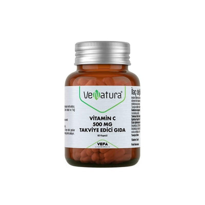 VeNatura Vitamin C Supplement 500mg - 60 Capsules for Immune System Support & Energy Boost
