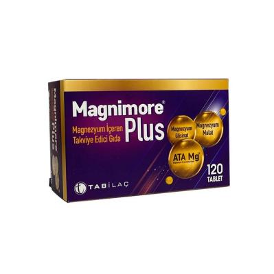 Magnimore Plus: 120 Magnesium Tablets - Vegan & Vegetarian Friendly - Daily Supplement for Muscle & Overall Health