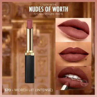 Loreal Paris Color Riche Lipstick - Intense Volume Matte Finish, 570 Worth It Intense Loreal Paris Color Riche Lipstick - Intense Volume Matte Loreal Paris Lipstick, Matte Finish Lip Color, Intense Volume Lipstick, Long-lasting Lip Makeup, Color Riche Lip Products, Lip Color, Matte Lipstick, Vibrant Lip Color, Cosmetic, Makeup, Beauty Products, Lip Care, Fashion Makeup, Everyday Makeup, Long-lasting Makeup, Gift for Her, Beauty Gift Ideas