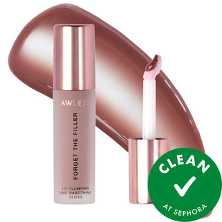 Forget The Filler: Lip Plumper - Clinically Proven Line Smoothing Gloss for Hydrated, Fuller Lips (Vegan & Cruelty-Free) Forget The Filler Lip Plumper: Visibly Fuller Lips, Vegan lip plumper, lip gloss, lip plumping gloss, vegan lip gloss, cruelty-free lip plumper, hydrating lip gloss, lip line smoothing gloss, MAXI-LIP lip plumper, shea butter lip gloss, rosehip oil lip treatment, lip hydration, lip care, vegan beauty, cruelty-free beauty, lip treatment, lip enhancement, fuller lips, smooth lips, anti-agin