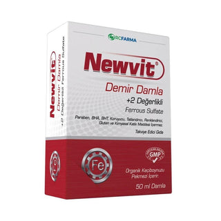 Newvit Iron Supplement Drops - Natural Demir Damla for Iron Deficiency & Anemia Relief, 1.69 fl oz Newvit Demir Damla - Natural Iron Supplement Drops iron supplement, demir damla, Newvit Demir Damla, iron deficiency, natural iron supplement, organic carob molasses, pregnancy supplements, anemia relief, health supplements, dietary supplements, liquid iron supplement