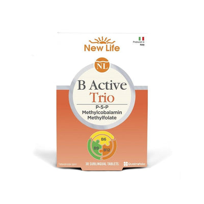 New Life B Active Trio Vitamin B Supplement - Sublingual B Complex with B6, B12, and Folate - Vegan & Gluten-Free